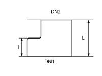 Переходник SML , 125, 70, чугун, эксцентрический