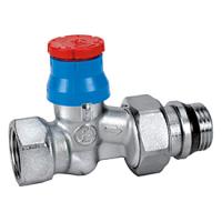 Клапан Giacomini R402TG, прямой, 3/4", 3/4", ВН, хромированный, отвод с герметичной прокладкой