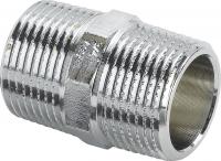 Ниппель Viega НН, 3/8", бронза, равнопроходной, хромированный