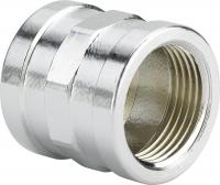 Муфта равнопроходная бронза (RX) хромированная Viega, ВВ, 1/2"
