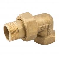 Сгон американка Elsen угловой, НВ, 1/2", 1/2", латунь, с плоским уплотнением