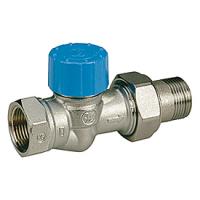 Клапан Giacomini R402H, прямой, 1/2", 1/2", ВН, хромированный, подключение термостатической головки - резьба 30х1,5 мм