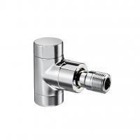 Вентиль отсекающий Oventrop Combi E, на обратную линию, угловой, Дн 15 х 1/2", 1/2", ВН, хромированный