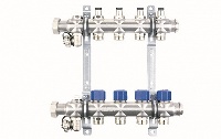 Коллекторная группа Elsen, 1", 4 контура, размер отвода-3/4", без вентилей и расходомеров, нержавеющая сталь