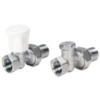 Комплект для отопительных приборов Giacomini R706K, прямой, 1/2", 1/2", ВН, хромированный