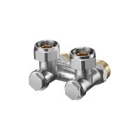Узел Oventrop Multiflex V, угловой H-образный, 3/4" х 3/4", Н ЕК-НГ, никелированный, ZB