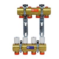 Сборный коллекторный узел Giacomini 1", R553D 3, выход-3/4" ЕК, латунь