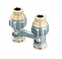 Узел Ovenrop Multiflex F, прямой H-образный, 3/4", 1/2", Н ЕК-Н, никелированный, ZB