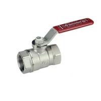 Кран шаровой Giacomini R250D, 1/2", ВВ, ручка-рычаг красный, хромированный (R250X003)
