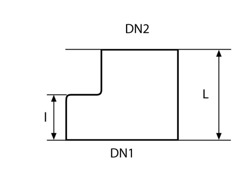 Переходник SML , 150, 80, чугун, эксцентрический
